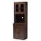 Baxton Studio Laurana Modern Dark Walnut Finished Kitchen Cabinet and Hutch 147-8318 - alternate 1